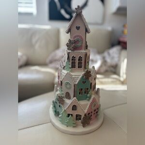 Light up Christmas Pastel Gingerbread House